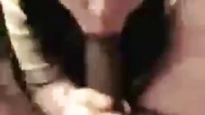 Blowjob from the wife in the meadow
