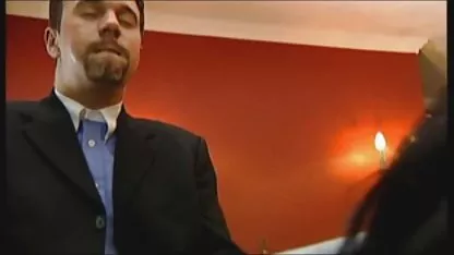 Hot blonde was punished by the boss right on his desk.