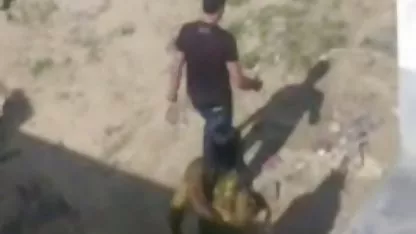 Young and sexy blonde girl made a nice kid
