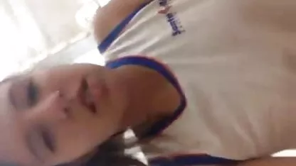 He took off on the Internet and really fucked on the balcony