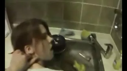 Broke girl point with a thick prick
