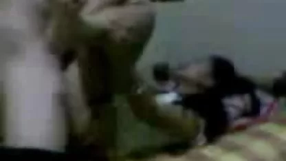 Slender girl served for money pickers on the roof