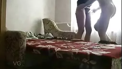 Fucked young in the back on the casting phallus and his fat member
