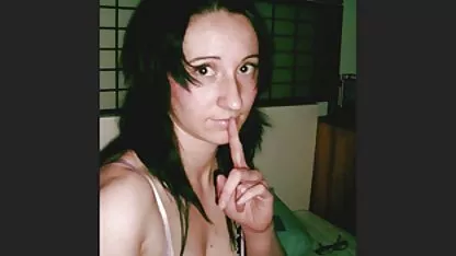 Brunette fucked girlfriend's anus and pussy