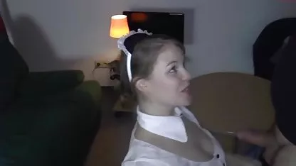 Pleasant bitch strokes a pink cunt